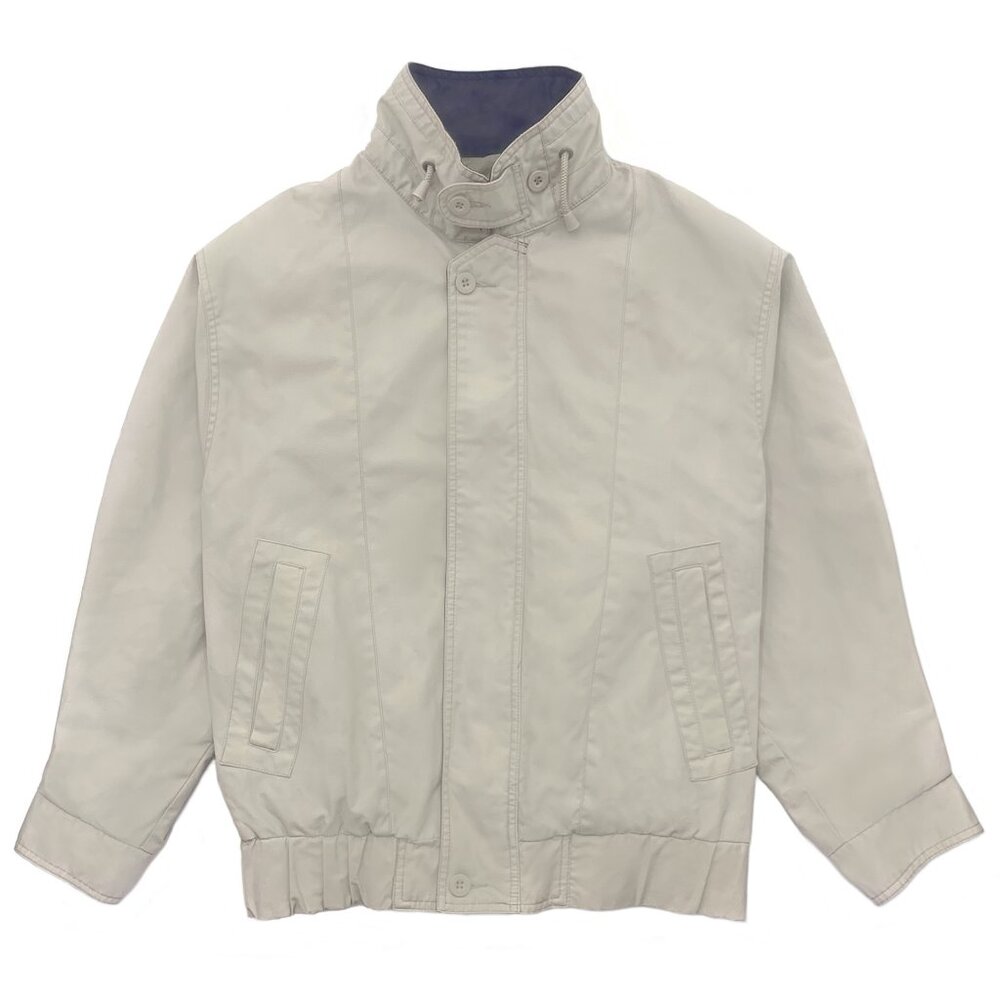 LONDON FOG Men’s Harrington Bomber Jacket Fully Lined Beige Vintage Y2K Size L
